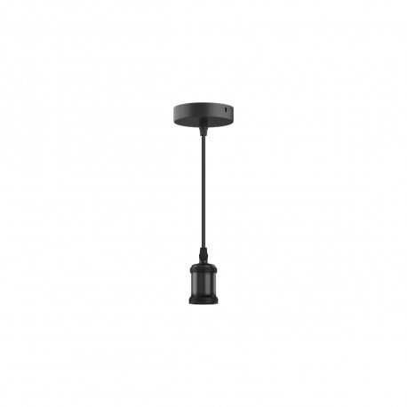 Suspension luminaire style antique XXCELL - noir mat - E27 - 1m