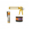 Kit SIKA couverture tuile Bande d'étanchéité bitumineuse 100mm x 3m - Mastic butyl SIKA Sikaseal-189 - Pistolet manuel pour cart
