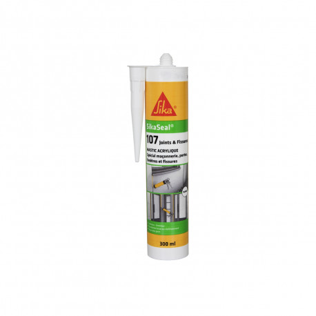 Mastic acrylique SIKA Sikaseal 107 Joint et fissure - Blanc - 300ml -  Espace Bricolage