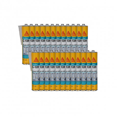 Lot de 24 mastic-colle à prise rapide SIKA Sikaflex G 139 - Blanc - 300ml