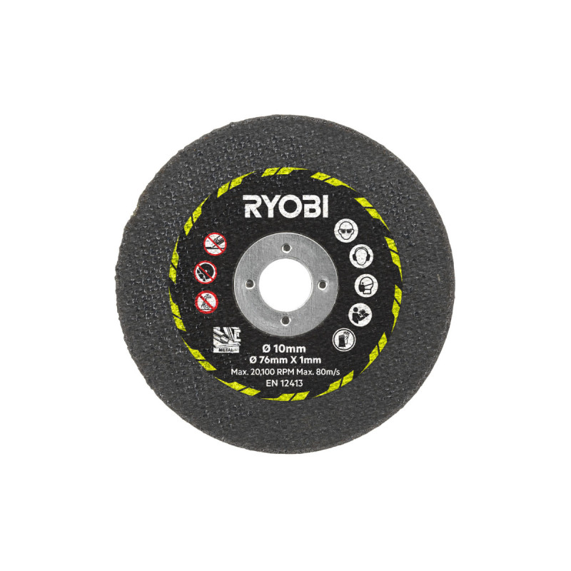 Kit 3 disques pour meuleuse RYOBI - 76 mm - RAKCOT03 - Espace Bricolage