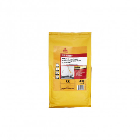 Enduit de garnissage et rebouchage SIKA SikaWall Pour murs et plafonds - 4Kg