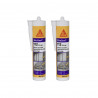 Lot de 2 mastic silicone spécial vitre - SIKA SikaSeal 112 Vitrage - Blanc - 300ml