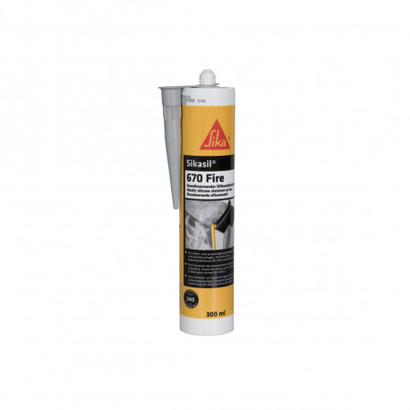 Mastic classé au feu pour joints SIKA - Sikasil 670 Fire - Gris - 300ml