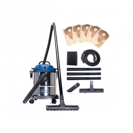 Pack SCHEPPACH Aspirateur eau et poussière - 1200W - 20L - NTS20 - 5 Sacs à poussière en papier - 20 L