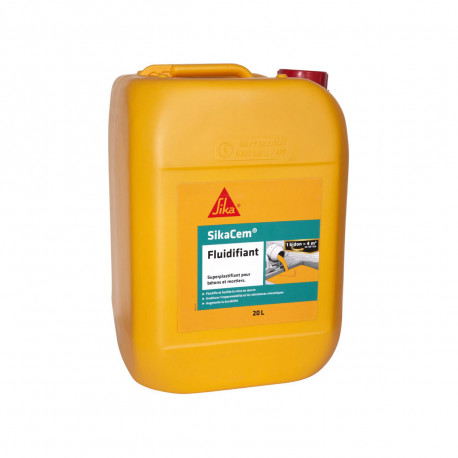 Superlastifiant haut réducteur d'eau SIKA SikaCem Fluidifiant - 20L