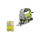 Pack RYOBI Scie sauteuse pendulaire électrique 680W RJS1050-K - Coffret de 10 lames RAK10JSB