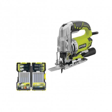 Pack RYOBI Scie sauteuse pendulaire électrique 680W RJS1050-K - Coffret de 10 lames RAK10JSB