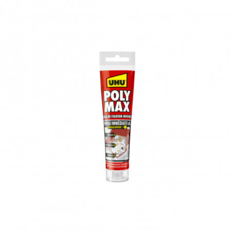 Colle mastic prise immédiate invisible Poly Max UHU - 115 g - 33812