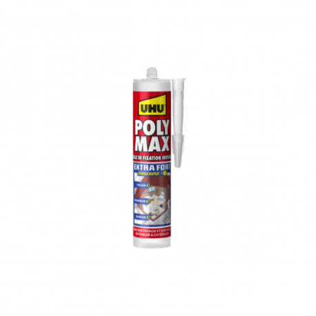 Colle Mastic Extra Forte Polymax UHU Invisible cartouche - 300 g - 33861