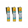 Lot de 3 mastic-colle à prise rapide SIKA Sikaflex G 139 - Noir - 300ml