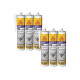 Lot de 6 colles mastic SIKA Sikaflex-112 Crystal clear - Transparent - 290ml