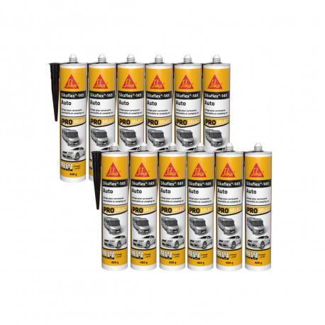 Lot de 12 mastics colle Auto SIKA Sikaflex 149 - Noir - 400g
