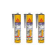 Lot de 3 mastics colle multi-usages SIKA Sikaflex 11 FC Purform - Gris béton - 300 ml