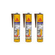 Lot de 3 mastics colle multi-usages SIKA Sikaflex 11 FC Purform - Marron - 300 ml
