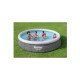 Piscine auto-portante ronde BESTWAY - 366 x 76 cm - 1249 L - motif rotin - Fast Set - 57443