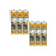 Lot de 6 mastics élastiques silicone - SIKA Sikasil G - Transparent - 300ml