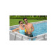 Piscine tubulaire rectangulaire BESTWAY - 640 x 274 x 132 cm - 19 281 L - Power Steel - 5612B