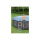 Piscine tubulaire ronde BESTWAY - 366 x 100 cm - 9 150 L - motif bois - Steel Pro Max - 5614x