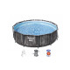 Piscine tubulaire ronde BESTWAY - 366 x 100 cm - 9 150 L - motif bois - Steel Pro Max - 5614x