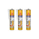 Lot de 3 mastics colles multi-usages SIKA Sikaflex 11 FC Purform - Blanc - 300 ml