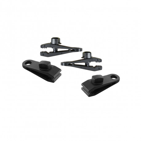 Lot de 4 Clips Pince plastique noir pour bâches et toiles