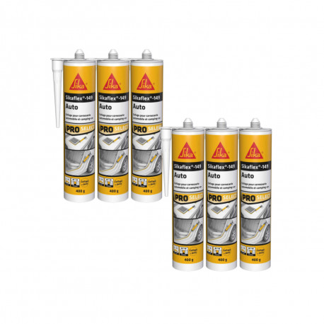 Lot de 6 mastics colles Auto SIKA Sikaflex 149 - Blanc - 300 ml