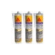 Lot de 3 colles mastic SIKA Sikaflex-142 Crystal clear - Transparent - 290 ml