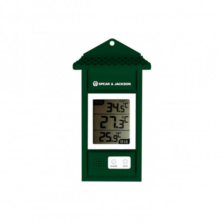 Thermomètre mini SPEAR & JACKSON - maxi digital vert - 15cm