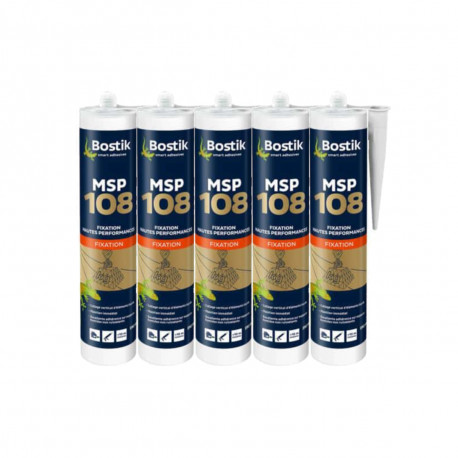 Mastic Bostik MSP 108 Polymères blanc de fixation hautes performances x5