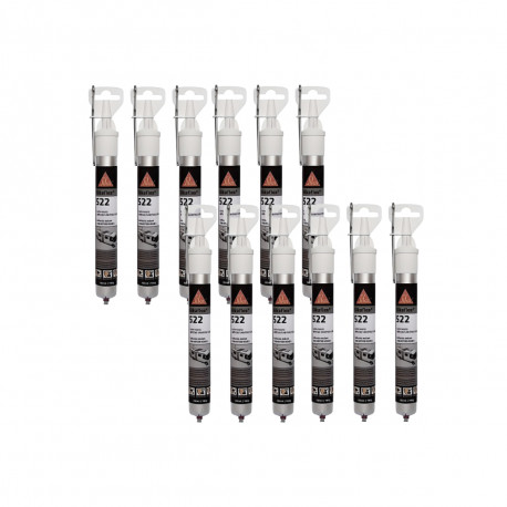 Lot de 12 colles mastic SIKA Sikaflex 522 Caravan - Blanc - 100ml