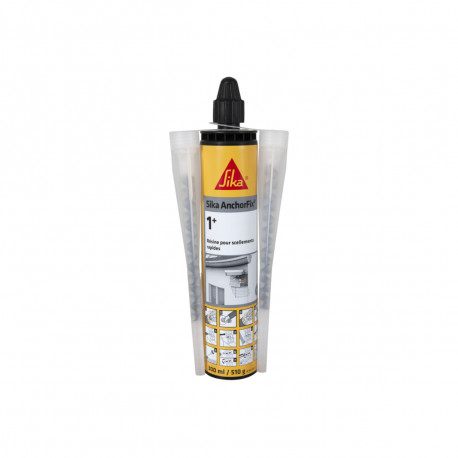 Résine de scellement chimique rapide SIKA Anchorfix-1 Plus - Ton pierre - 300ml