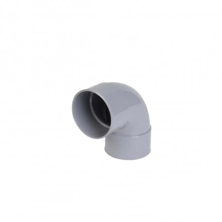 Coude PVC à coller Femelle - Femelle 67° Diamètre 40 mm coloris gris