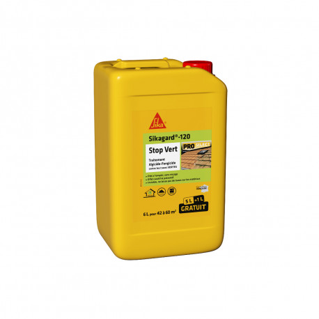 Traitement algicide et fongicide SIKA - Sikagard-120 Stop Vert - 6L