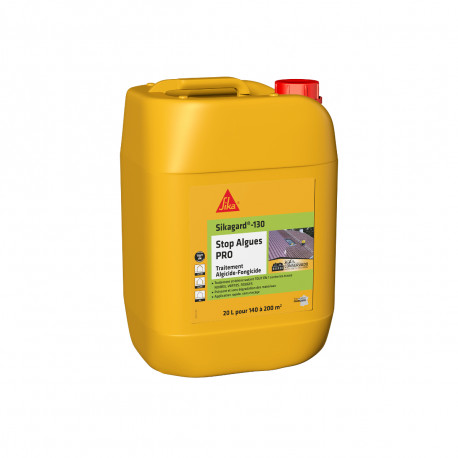 Traitement algicide et fongicide SIKA - Sikagard-130 Stop Algues Pro - 20L