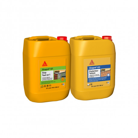 Pack Traitement et Protection Toiture SIKA - Sikagard-127 Stop Tout en 1 20L - Hydrofuge Sikagard Protection Toiture 20L