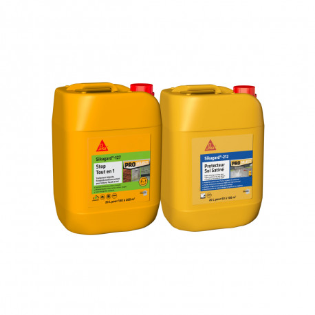 Pack Nettoyage et Protection Sol SIKA - Sikagard-127 Stop 20L - Imperméabilisant Sikagard Protection Sol SATINE 20L