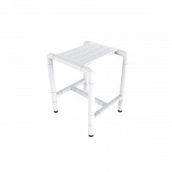 Siège de douche mobile inox - extérieur polyamide antibactérien 4 pieds