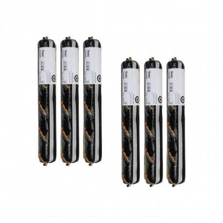 Lot de 6 mastics d'étanchéité universel pour véhicules industriels - SIKA Sikaflex 515 - Blanc - 600ml