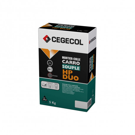 Mortier-colle CEGECOL Carrosouple HP DUO - Gris - 5kg - 619819