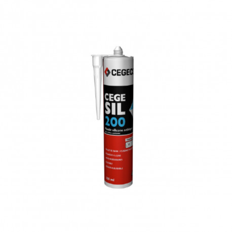 Mastic silicone pour joints sanitaires CEGECOL Cege Sil 200 - 300ml - 497864