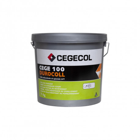 Colle acrylique fibrée spéciale LVT CEGECOL Cege 100 Durocoll - Beige Clair - 7kg - 487681