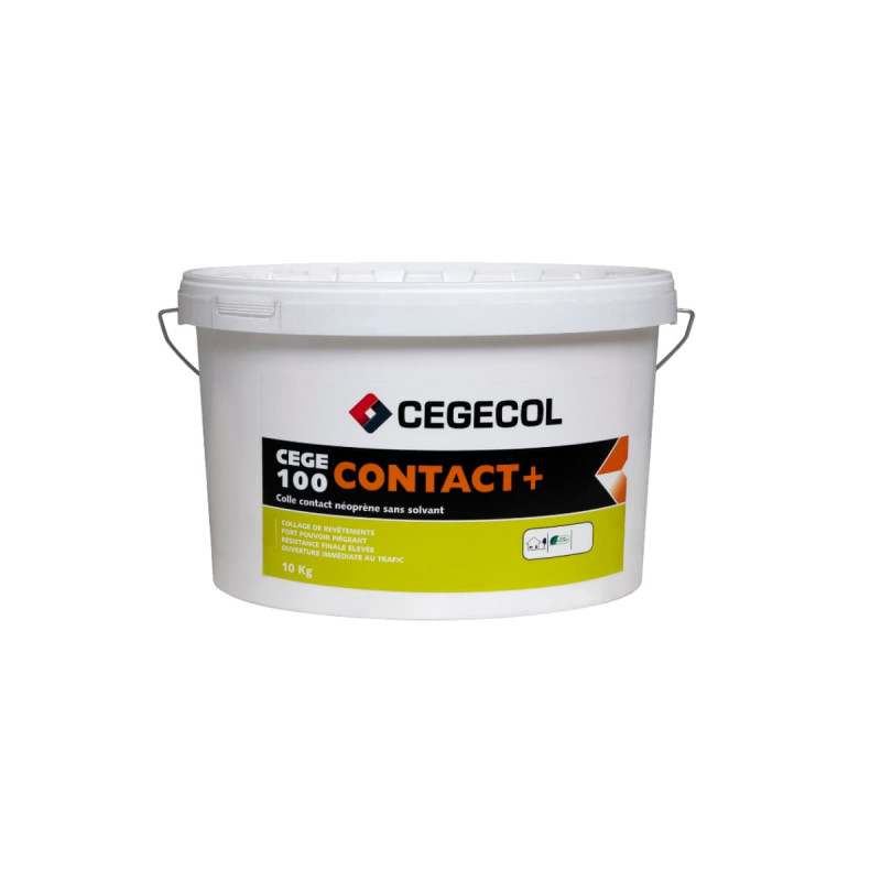 Colle néoprène sans solvant CEGECOL Cege 100 Contact Plus - Beige clair -  10kg - 509955 - Espace Bricolage