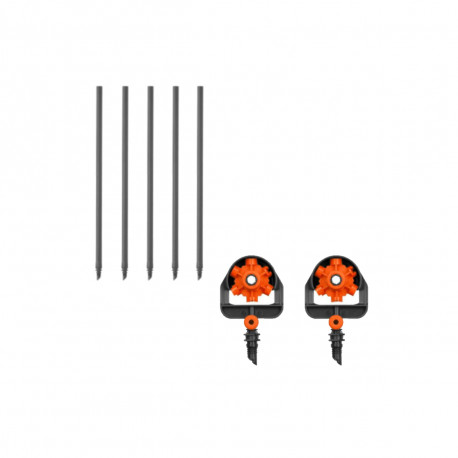 Pack GARDENA Micro-asperseur multi-surface Micro-Drip 2 pcs - Tube prolongateur 5 pcs