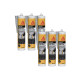 Lot de 6 mastics classé au feu pour joints SIKA - Sikasil 670 Fire - Gris - 300ml
