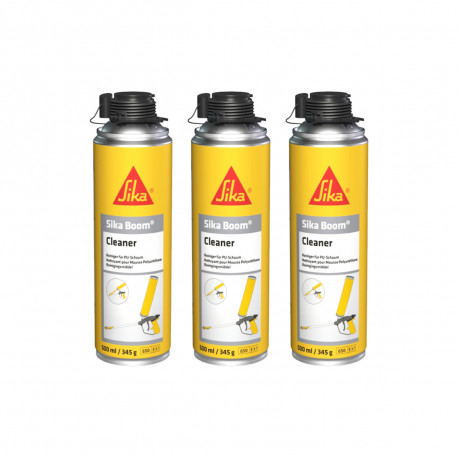 Lot de 3 nettoyants pour mousses polyuréthanes expansives - SIKA Boom Cleaner - 500ml