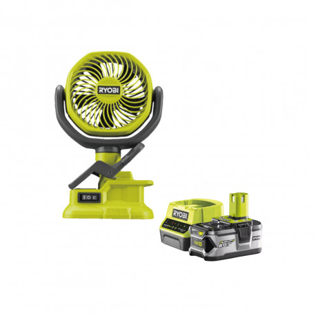Pack RYOBI Ventilateur à pince 18V OnePlus RCF18-0 - 1 Batterie 4.0Ah - 1 Chargeur rapide RC18120-140