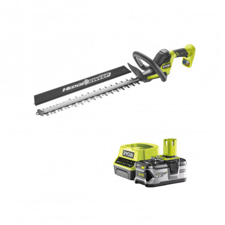 Pack RYOBI Taille-haies 18V OnePlus Brushless LINEA 45 cm RY18HT45A-0 - 1 Batterie 4.0Ah - 1 Chargeur rapide RC18120-140