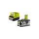 Pack RYOBI gonfleur compresseur 18V R18MI-0 - 1 batterie 5.0Ah - 1 chargeur rapide RC18120-150