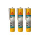 Lot de 3 mastics haute performance SIKA SikaHyflex 250 Façade - Blanc - 300ml
